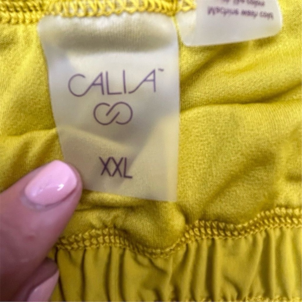 Calia Women's Yellow Athletic Shorts XXL High Rise Gym Running - Picture 4 of 7